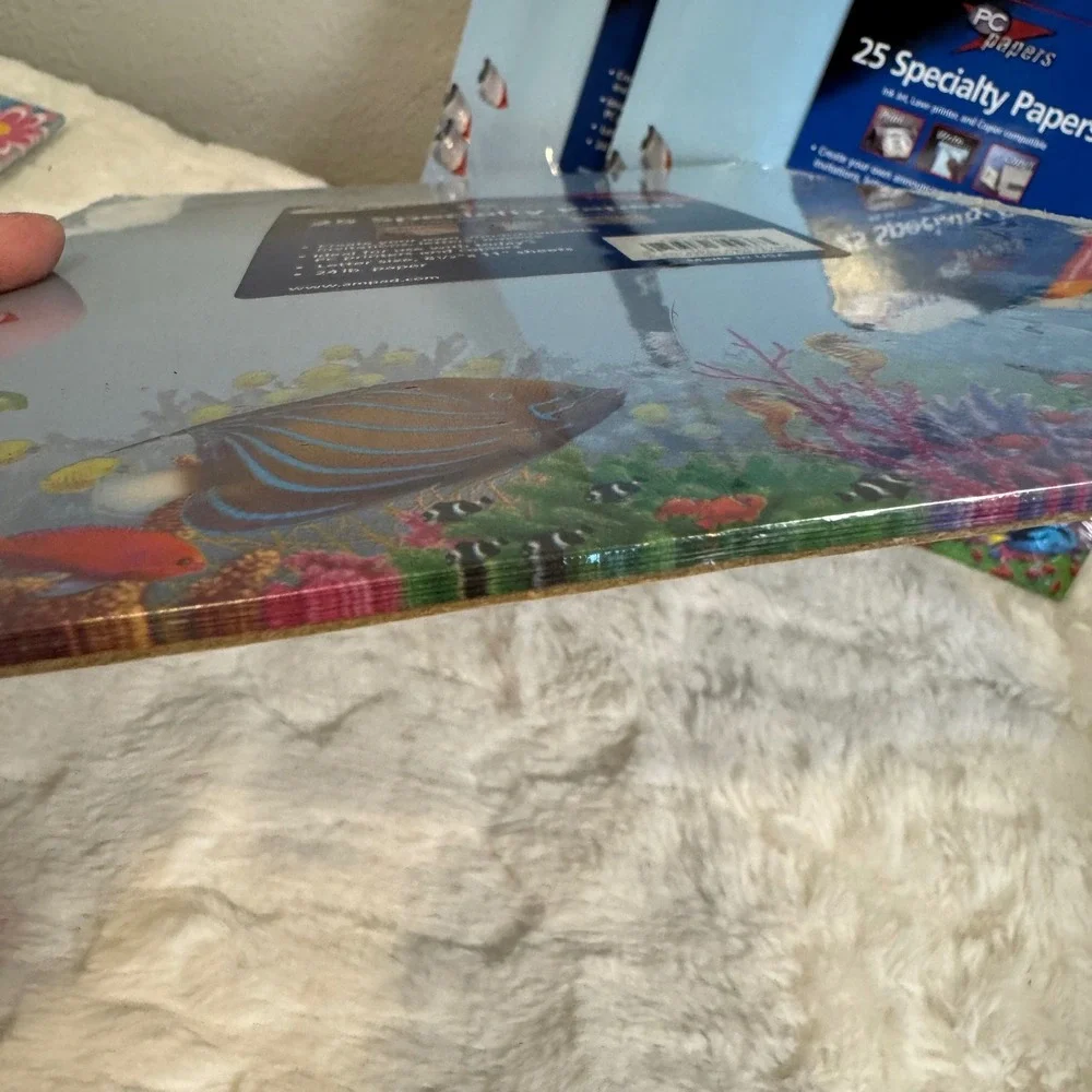 Ampad PC Papers 3 Pack Tropical Fish Whale Coral Reef Printer Paper 75 Sheets